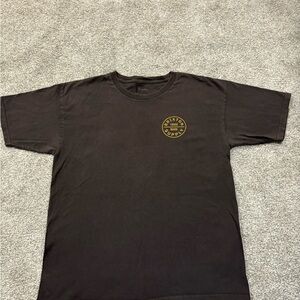 Brixton Brown Tee with Gold Graphic